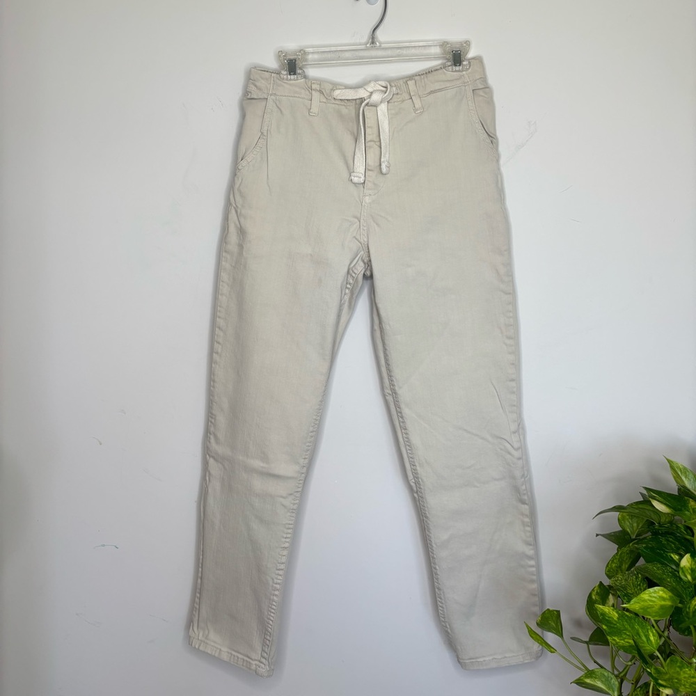 BN5 Kensie JEANS Women's 8/29 Beige Drawstring Khaki Casual Comfy Elastic‎ Back